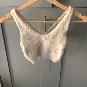 Fuzzy bra top